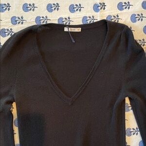 Prada Black V-Neck Cashmere-Blend Sweater